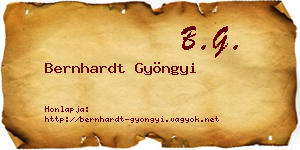 Bernhardt Gyöngyi névjegykártya