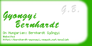 gyongyi bernhardt business card