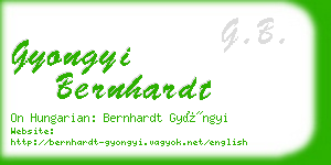 gyongyi bernhardt business card